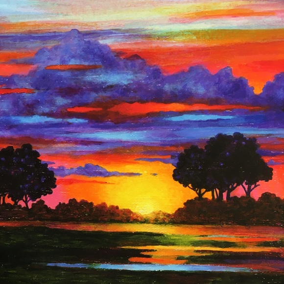 DESCENDING LIGHT landscape Giclee print on fine quality paper - Picture 2 of 7